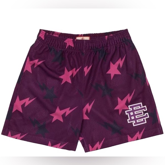 Eric Emanuel Purple and Pink Mesh Shorts SIZES S , M , L , XL - Picture 1 of 5